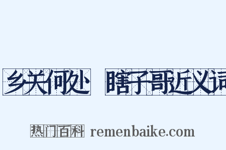 乡关何处·瞎子哥近义词是什么意思的图片